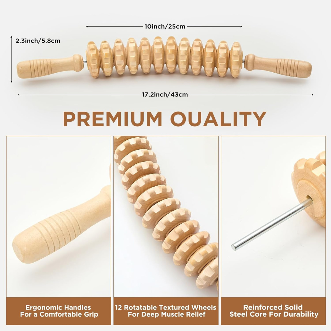 OMNIVA™ Wood Therapy Roller